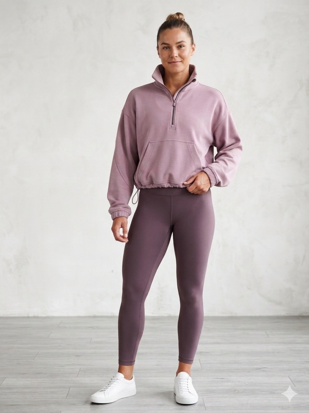 Lululemon Brushed Softstreme Half Zip Velvet Dust Size 2